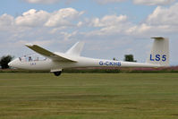 G-CKHB @ X5SB - Rolladen-Schneider LS-3 being launched for a cross country flight during The Northern Regional Gliding Competition, Sutton Bank, North Yorks, August 2nd 2013. - by Malcolm Clarke