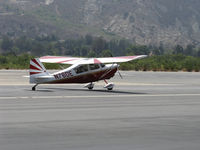 N76DE @ SZP - 2007 American  Champion 7GCAA ADVENTURE, Lycoming O-360-B2B 160 Hp, landing roll Rwy 22 - by Doug Robertson