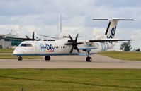 G-JECO @ EGCC - Flybe Dash8 starting its take-off run. - by FerryPNL