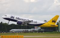 G-MRJK @ EGCC - Monach A320 lifting off. - by FerryPNL