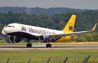 G-ZBAB @ EGNM - Monarch A320 with sharklets landing. - by FerryPNL
