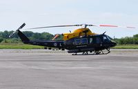 ZJ241 @ EGFH - Visiting Griffin helicopter coded L of the RAF Search and Rescue Training Unit (SARTU). - by Roger Winser