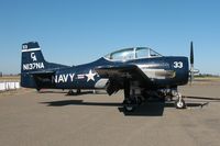 N137NA @ MYV - North American T-28B, c/n: 137663 - by Timothy Aanerud