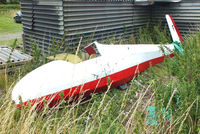 G-DFCL @ EGBL - glider fuselage at Long Marston - by Chris Hall