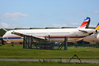 OK-CEC @ EGDX - former Czech Airlines A321 being scrapped at St Athan by eCube Solutions - by Chris Hall