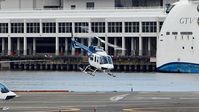 C-GVIZ @ CBC7 - Lifting off at the Vancouver Harbour Heliport. - by M.L. Jacobs