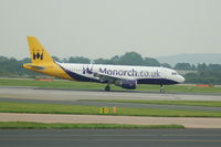 G-OZBY @ EGCC - Monarch Airbus A320-214 landed at Manchester Airport. - by David Burrell