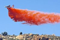 N427DF - Fire-fighting , north of Ramona , California - by Terry Fletcher