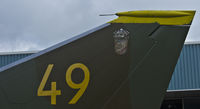 35515 - Insignia of the Swedish Air Force's 10th Air Force Wing, Yellow 49 was the a/c's fleet number within the three Squadron wing, based at Angelholme-Barkakra. Thanks to Roger for the help with the info. - by Derek Flewin