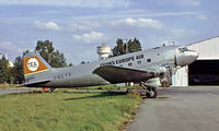 F-BCYX @ LFBO - Douglas DC-3C-47A-50-DL Skytrain [10144] (Petrole et Transports) Toulouse-Blagnac~F 21/09/1982. Image taken from a slide. - by Ray Barber