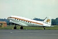 G-AMPO @ EGMC - Douglas DC3C-47B-30-DK Dakota [16437/33185] (Macedonian Aviation) Southend~G 03/07/1974.. Image taken from a slide. - by Ray Barber