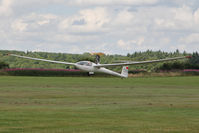 G-BSOM @ X5SB - Glazer-Dirks DG-400 being launched for a cross country flight during The Northern Regional Gliding Competition, Sutton Bank, North Yorks, August 2nd 2013. - by Malcolm Clarke