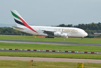 A6-EEI @ EGCC - Emirates Airbus A380-861 A6-EEI taxing for take off at Manchester Airport. - by David Burrell