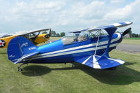 N74DC @ EGBR - Aerotek Pitts S-2A at The Real Aeroplane Company's Wings & Wheels Fly-In, Breighton Airfield, July 2013. - by Malcolm Clarke