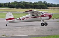G-BYCD @ EGFH - Visiting Cessna 140 in a new colour scheme. Previously registered N4273N. - by Roger Winser