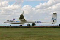 G-CKFN @ X5SB - DG Flugzeugbau DG-1000S being launched for a cross country flight during The Northern Regional Gliding Competition, Sutton Bank, North Yorks, August 2nd 2013. - by Malcolm Clarke