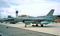 E-188 @ EGDY - General Dynamics F-16A Fighting Falcon [6F-15] (Royal Danish Air Force) RNAS Yeovilton~G 15/07/1995 - by Ray Barber