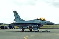 FA-111 @ EGDY - General Dynamics F-16A Fighting Falcon [6H-111] (Belgian Air Force) RNAS Yeovilton~G 15/07/1995 - by Ray Barber