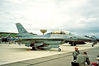 J-655 @ EGDY - General Dynamics F-16B Fighting Falcon [6E-20] (Royal Netherlands Air Force) RNAS Yeovilton~G 15/07/1995 - by Ray Barber