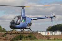 G-BSCE @ EGBR - Robinson R22 Beta at The Real Aeroplane Club's Helicopter Fly-In, Breighton Airfield, September 22 2013. - by Malcolm Clarke