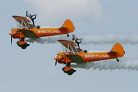 N707TJ @ LFFQ - Boeing A75N1(PT17), Breitling Windwalkers, La Ferté-Alais Airfield (LFFQ) - by Yves-Q