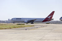 VH-OGU @ YSSY - Qantas (VH-OGU) Boeing 767-338ER waiting at Golf 4 holding point at Sydney Airport. - by YSWG-photography