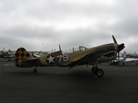 N85104 @ CMA - Curtiss-Wright/Maloney P-40N KITTYHAWK, Allison V-1710-81 1,360 Hp, Limited class, murky morning - by Doug Robertson