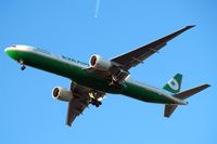 B-16711 @ EGLL - Boeing 777-35EER [33754] (EVA Airways) Home~G 08/09/2009. On approach 27R. - by Ray Barber