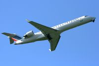F-GRZJ @ LFRB - Canadair Regional JetCRJ-702, Take-off Rwy 25L,  Brest-Taxiing to holding point Rwy 25L, Brest-Bretagne Airport (LFRB-BES) - by Yves-Q