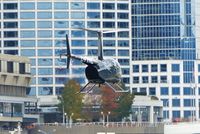 C-FVME @ CBC7 - Sky Helicopters landing at Vancouver Harbour Heliport. - by M.L. Jacobs