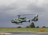 XZ327 @ CAX - Gazelle AH.1, callsign Army Air 755, of 3(V) Flight at RAF Leuchars visiting Carlisle in the Summer of 2004. - by Peter Nicholson