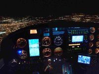 N536DC @ KSDF - Night flight near Louisville International Airport-Standiford Field KSDF at 5,530 MSL. - by Mike Arlow