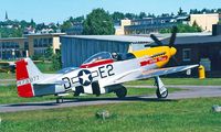 N167F @ ENKJ - North American P-51D Mustang [122-40417] Kjeller~LN 04/06/2000. Earlier markings of 473877 E2-D named *Detroit Miss*. - by Ray Barber