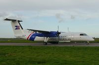TF-SIF @ EGSH - An unusual visitor to Norwich, coast guard DHC-8 from Iceland. - by Graham Reeve