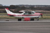G-SEEK @ EGFH - Visiting Round The World Cessna Turbo Centurion. - by Roger Winser