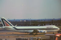 I-DEMA @ LHR - Boeing 747-143 of Alitalia as seen at Heathrow in the Spring of 1976. - by Peter Nicholson