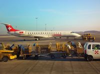 HB-JAK @ LOWW - Swiss Airlines Embraer EMB-145LU docked at Vienna-Schwechat International Airport. - by miro susta