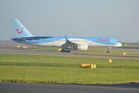 G-CPEU @ EGCC - Thomson G-CPEU Boeing 757-236 taxiing at Manchester Airport. - by David Burrell