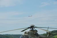 T-316 @ LSZF - Rotor of Swiss army aerospatiale AS332M1 Super Puma C/N 2334 helicopter during air-show at Birrfeld airfield in Switzerland - by miro susta