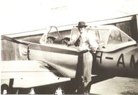 VH-AMB - Taken at Royal Aero Club Guildford Western Australia.date unknown circa 1950s. Person is secretary of club. Photo given to me by N.Rear - by Neil Rear