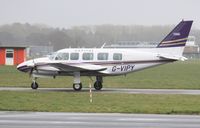 G-VIPY @ EGHH - Taxiing on arrival - by John Coates
