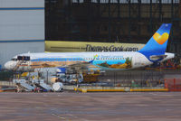 OO-TCI @ EGCC - Thomas Cook Belgium in Gran Canaria livery parked at the rear of the Thomas Cook hangar - by Chris Hall