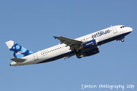 N638JB @ KSRQ - JetBlue Flight 164 (N638JB) Blue Begins With You departs Sarasota-Bradenton International Airport enroute to John F Kennedy International Airport - by Donten Photography