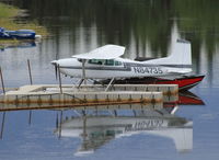 N84735 - Moored on the Chena River in Fairbanks, Alaska. - by Murray Lundberg