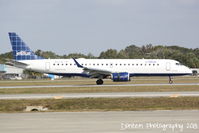 N279JB @ KSRQ - JetBlue Flight 741 (N279JB) Indigo Blue arrives at Sarasota-Bradenton International Airport following a flight from Boston-Logan International Airport - by Donten Photography