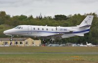 LX-NAT @ EGHH - Arriving on 26 after air test - by John Coates
