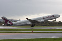 A7-AEF @ EGCC - Qatar Airways, departing. - by Howard J Curtis