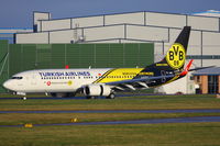 TC-JHU @ EGCC - Turkish Airlines in Borussia Dortmund livery - by Chris Hall