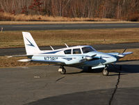 N7381Y @ 4N1 - A nice 1964 Piper Commanche basks in the winter twilight at Greenwood Lake Airport. - by Daniel L. Berek