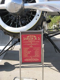 N10833 @ SZP - 1931 Stinson JUNIOR S, Lycoming R680E 9 cylinder 215 Hp radial, data - by Doug Robertson